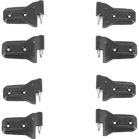 Un kit de charnières de porte en 8 pièces pour les modèles Jeep Wrangler JL quatre portes de 2018 et ultérieurs, comprenant des bandes de garniture de couvercle de charnière de carrosserie (longues, s (1/5)