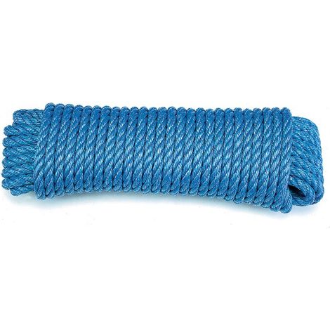 cuerda de polipropileno torsada azul