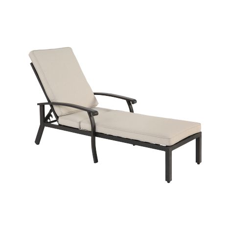Meuble de jardin, cadeira de patio relaxante avec coussin de coton, inclinable e résistant à la rouille., meuble extérieur, design moderne