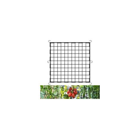Filet de Tente de Culture, 120  120cm Filet de Culture Élastique avec 6 Crochets, Filet de Soutien pour Plantes Filet à Plantes Grimpantes pour Jardin, Fruits, Cultures et Autres Légumes