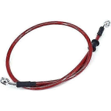 Durite de frein hydraulique tressée pour moto Suzuki Kawasaki Honda, 50 cm ou 60 cm, raccord banjo 10 mm (50 cm - rouge) (1/5)