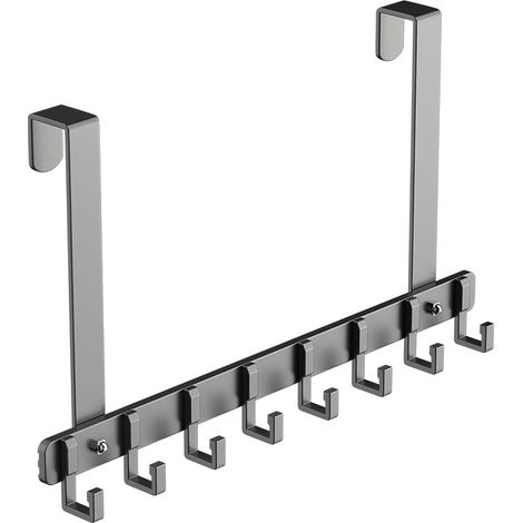 aluminum door back hook, thick door, no drilling required, door back coat rack, bedroom and bathroom coat hook, door-back type. (1/3)