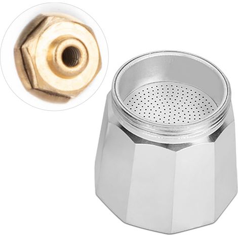 Cafetière à flamme nue 3 tasses (150 ml), cafetière à filtre de style européen, cafetière octogonale en aluminium (1/5)