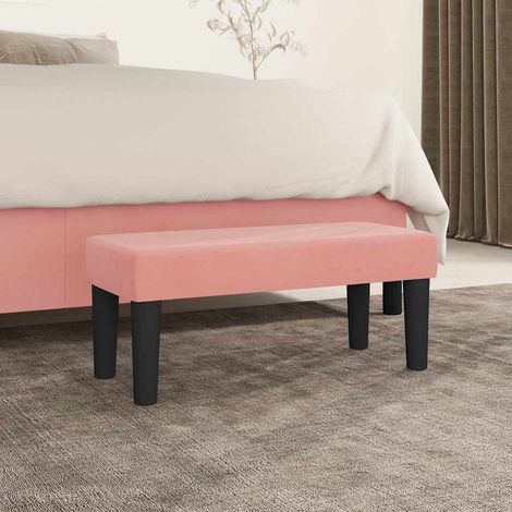 vidaXL Banco de terciopelo rosa 70x30x30 cm (1/5)