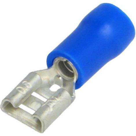 Connecteur plat 5.2mm 0.8mm femelle 1.5-2.5mm2 serrage etame bleu x5