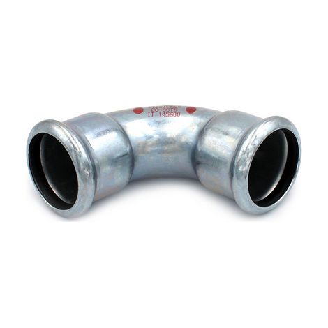 CURVA 90° FF A PRESSARE IN ACCIAIO CARBONIO STEEL PRES- Diam. 28- R.M.- pezzi 1 (1/2)