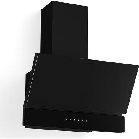 Klarstein Velaire Hotte Aspirante 60 cm - Hotte Décorative, 820 m³/h, LED, Classe A++, Commandes Tactiles, Filtre Charbon, Silencieuse, Cuisine Moderne, Noir