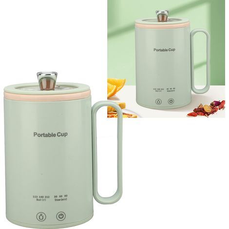 Tragbarer 300-W-Wasserkocher mit automatischer Abschaltfunktion, Mini-Design, Überhitzungsschutz, ideal für Reisen mit Kaffee und Tee, aus Edelstahl 304 und ABS-Silikon, Deckel mit 3 Temperatureinstel (1/5)