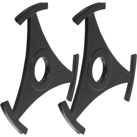 Adaptateur pour Tourne-Disque Vinyle en Plastique Noir, Design Antidérapant, Compatible Plupart des Platines, Lot de 2 Pièces pour Vinyles (1/5)