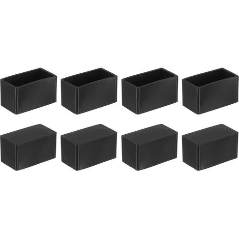 8pcs Embouts de Pied de Meuble en Plastique 40x20mm Noir (1/5)