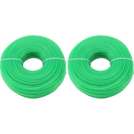 Bobine de ligne de coupe-herbe en Nylon, 2 pièces, pour tondeuse électrique de jardin, 100 mètres, 1.6mm, vert (1/5)