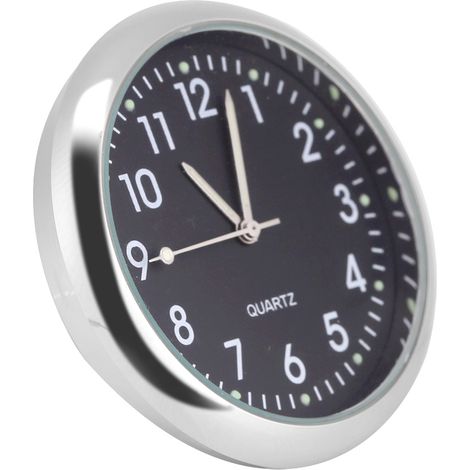 Mini-Autouhr mit Quarzwerk, digitaler Zeiger und Nachtlicht (1/5)