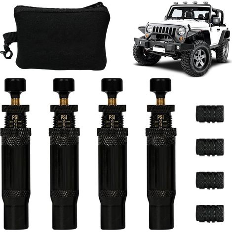 Déflateur automatique de pneu - Dégonfleur rapide - Déflecteur d'air réglable - 4 pièces (10-30 PSI) 4 x 4 - Arrêt automatique - Déflateur de route portable - Récupération 4 x 4 - Pompe arb gallon 12 (1/5)