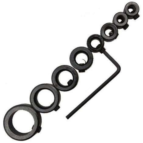 3-16mm Foret Profondeur Butée Anneau Anneau Positionneur Anneau Positionneur Positionneur Durable Foret À Bois avec Clé Hexagonale (8 PCS Profondeur Butée Profondeur Collier) (1/5)