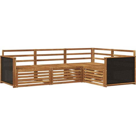 Outdoor Sofa Set 4 pcs Natural 247.5 x 168.5 x 73 cm vidaXL