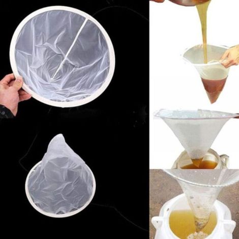 Filtre à miel en fibre de nylon - Maille 120 mesh fine Réutilisable et facile à laver - Apiculture et extraction miel (1/5)