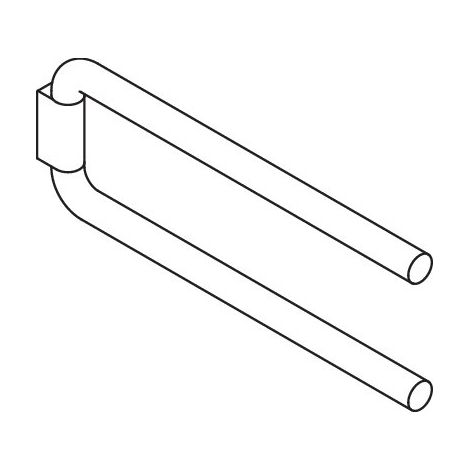 HEWI 477.09D100 98 Porte-serviettes Série 477, 2 bras (1/3)