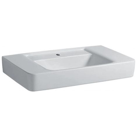 Keramag Renova Nr.1 Plan meuble lavabo 85x48cm, avec trou pour robinet, sans trop-plein, Coloris: Blanc, avec KeraTect - 122187600