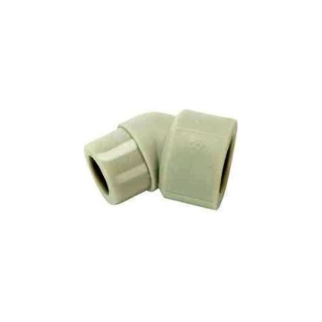 Codo-boquilla PP-R PN25 de 45 grados y 40 mm