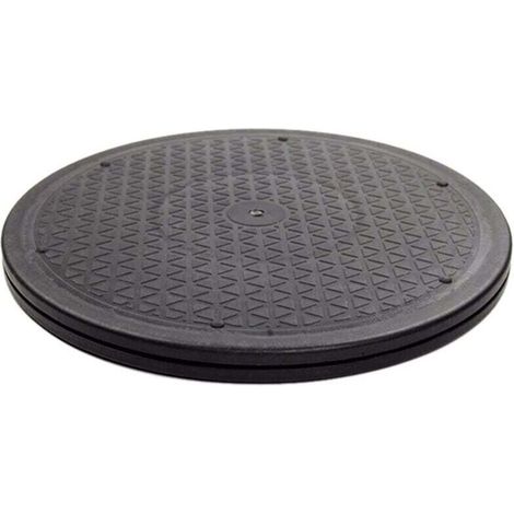 Support Pivotant Robuste 12 Pouces Roulements à Billes Acier pour Moniteur TV Plateau Tournant Noir