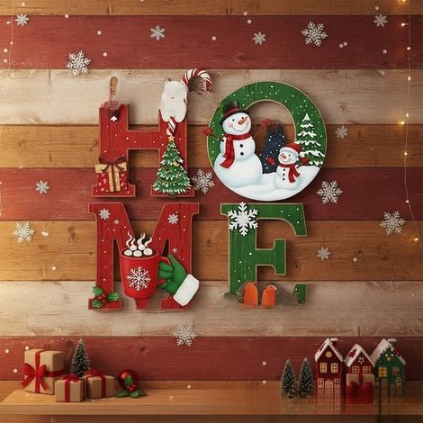 Nouvelle pancarte HOME Holiday Heritage - Étiquette suspendue HOME de Noël - A -