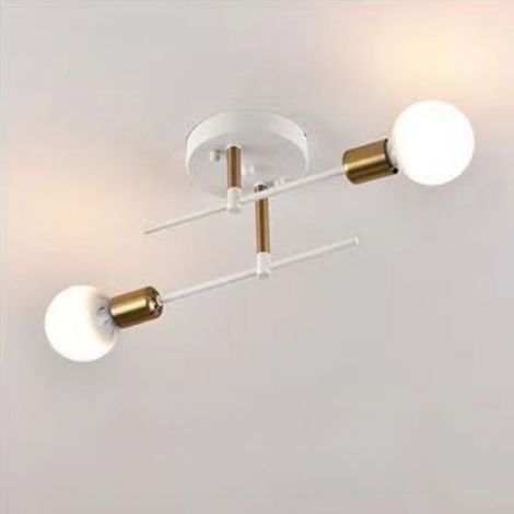 Moderne skandinavische Deckenleuchte für Wohnzimmer, Schlafzimmer, Esszimmer und Küche, 2-flammig, langer Eisenarm, E27-Fassung, AC85-265V, dimmbar (1/5)
