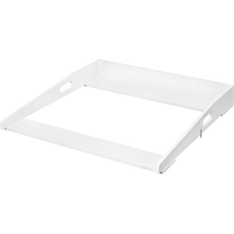 WOLTU Wickelaufsatz universal, Wickeltischaufsatz mit Tiefe 47-51cm und Breite ab 70 cm, Wickelauflage für Kommode, mit Seitenwänden, 70x10x75 cm, Weiß