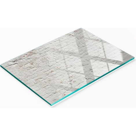 Tablero de cocina de vidrio templado con gráficos decorativos de pared de ladrillo 80x52 cm (1/5)