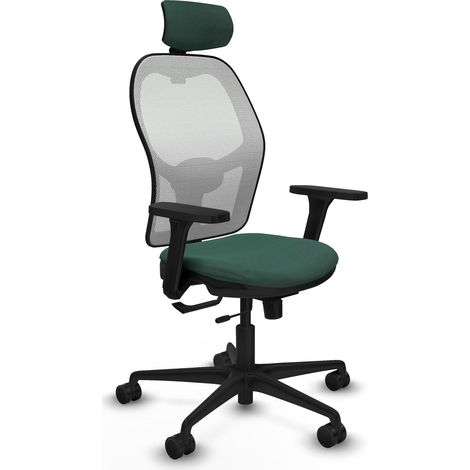 Sedia da ufficio piqueras y crespo Jorquera verde scuro tessuto rete (1/2)