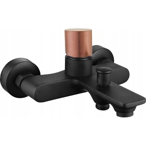 Mexen Royo One Wannenbatterie, Schwarz/Rosa Gold - 72231-76 (1/2)