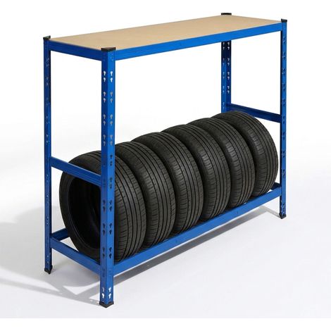 Steel Tire Rack With Adjustable Shelves For Garage (1/5)