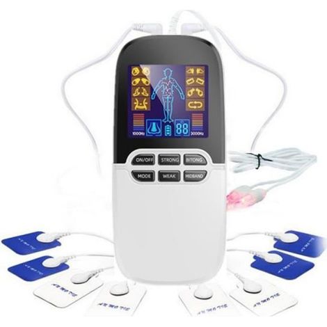 Électrostimulateur musculaire Tens anti-douleur Leytn avec 8 électrodes réutilisables