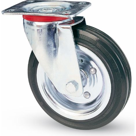 Utilia RUOTA GIREVOLE PER CARRELLI mm.200-piastra mm.135x110