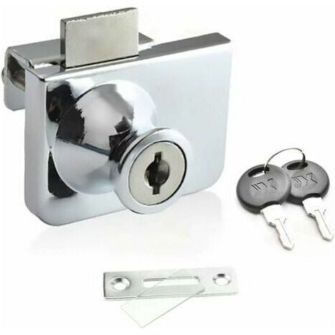 Serrure pour porte vitrée, serrure de sécurité à double ouverture, clé séparée sans perçage (1/3)