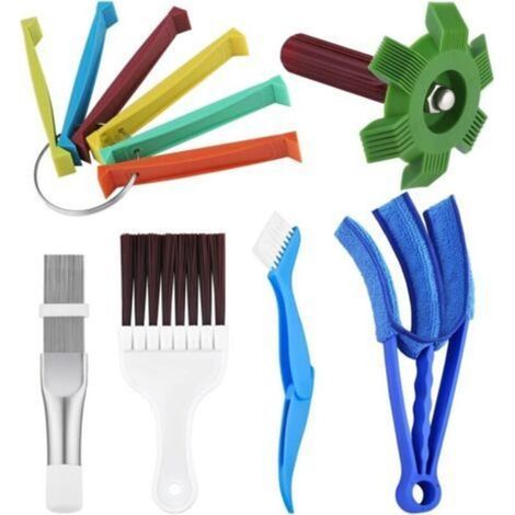 Kit de nettoyage de lamelles de climatisation 6 pièces FCR6 peigne à lame condenseur nettoyeur de sortie d'air évaporateur refroidisseur réparation outil de nettoyage kit (1/5)