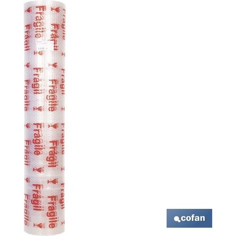 Rouleau de plastique à bulles fragile 40 g/m2 1,2 x 10 m
