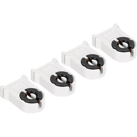 T8 Lampe Support, G13 Base Non-Shunté Lampe Prise pour LED Fluorescent Tube Rechange, Blanc Noir (1/4)