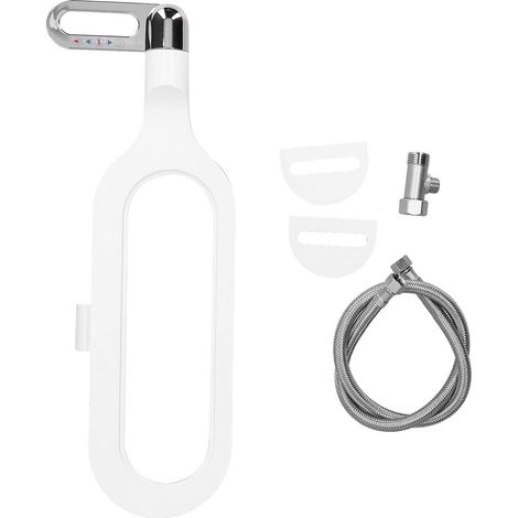 Bidet per WC – fissaggio sedile ultra sottile – plastica biscuit – G1/2 – doppi ugelli – autopulente – pressione dell'acqua
