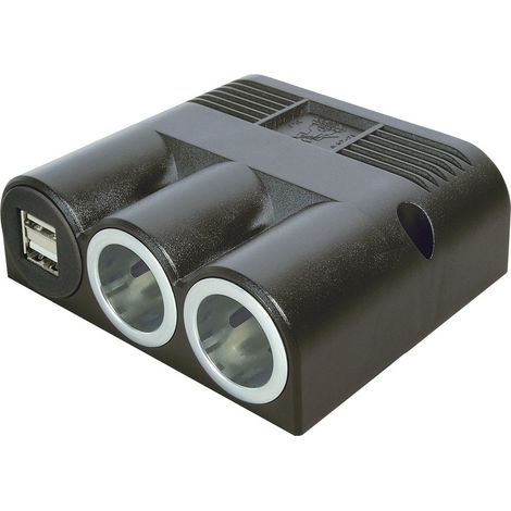 ProCar 67324501   Zigarettenanzünder-Verteiler  Anzahl Zigarettenkupplungen 2 x Schnittstellen: USB