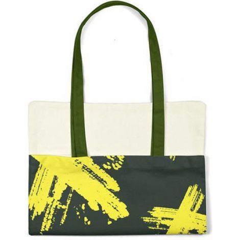 Sac shopping coton Bonamaison – tote bag réutilisable, anse longue 30 cm, env. 34 x 40 cm (1/4)