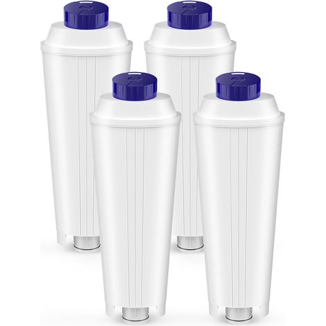 4 Pcs DLSC002 Filtres pour Delonghi Magnifica s,Dinamica,ECAM,ESAM,ETAM,Primadonna,BCO,EC Serie Machine à café, Cartouches de Filtre à eau pour Delonghi, pour Adoucir l'eau et Réduire le Calcaire (1/5)