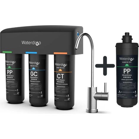 Waterdrop Système de filtration sous évier TSB avec 1 filtre 10PP supplémentaire (1/5)