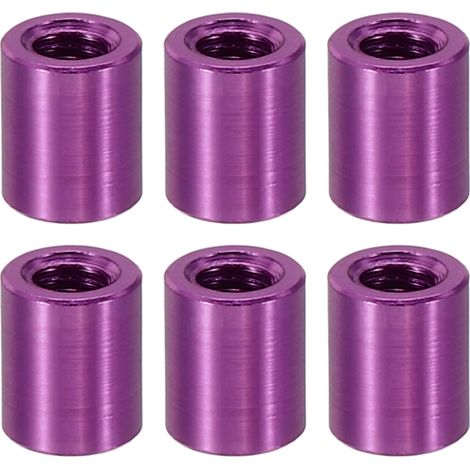 12Pcs Entretoise Filetée M3 en Aluminium 3x5x6mm Violet (1/5)
