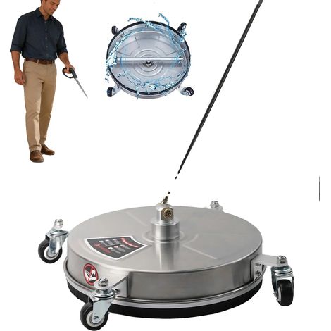 Limpiador de superficies, 2000-4000 PSI, caudal máximo 3,7 GPM, diámetro 13", varilla de extensión 30", peso del artículo 7 libras. (1/5)
