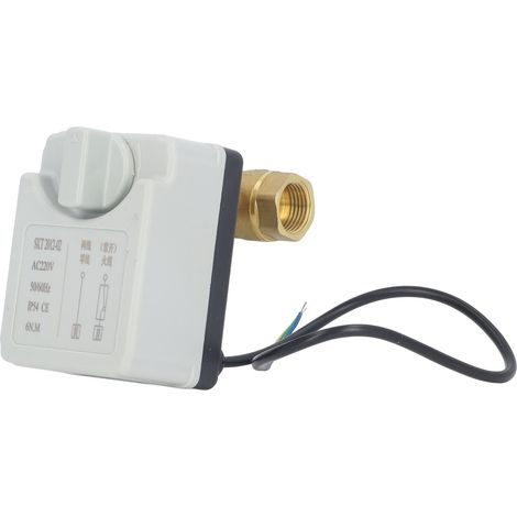 2-adriges motorisiertes Kugelventil aus Messing, verschleißfest, Schutzart IP54, 220 V Wechselstrom, elektrisches Kugelventil für Kalt- und Warmwasser, 50%ige Glykollösung, DN15 (1/5)