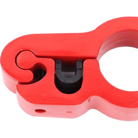 Candado de aluminio rojo para motocicletas y bicicletas eléctricas - Robusto candado antirrobo para el volante