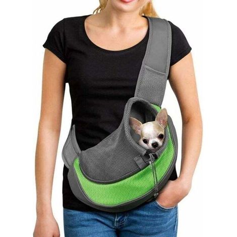 Sac de Transport Animaux Respirant Régulable épaule Taille S Idéal pour Chien Chat et Petit Animal Voyage - (1/4)