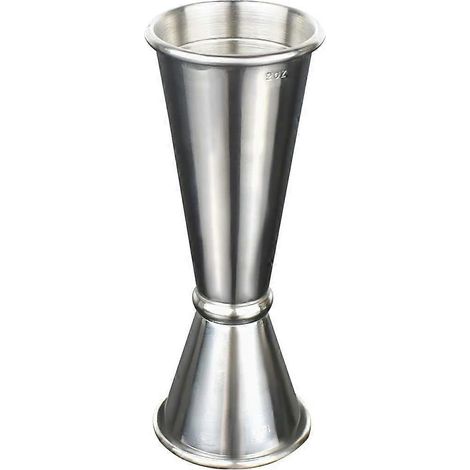 Doseur double à cocktail en acier inoxydable 304 argenté, style japonais, pour mesure d'alcool. Outil de barman pour dosage. (1/5)