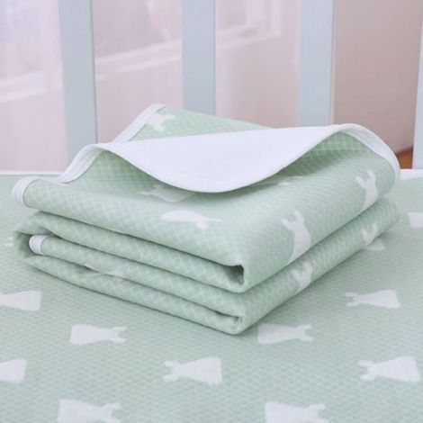 Matelas à langer antidérapant pour bébé Couche-culotte en coton à quatre couches Imperméable et lavable 100x150cm 36 Label