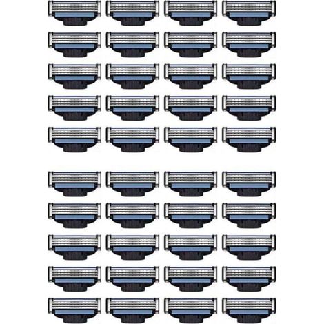 Recharges de Lames de Rasoir 40 Pièces Compatibles Mach 3 Manuelles (1/4)
